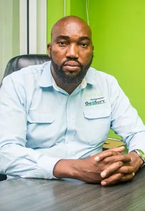 Portrait of Keaikitse Solvin Sekalaba, Director of GeoSurv